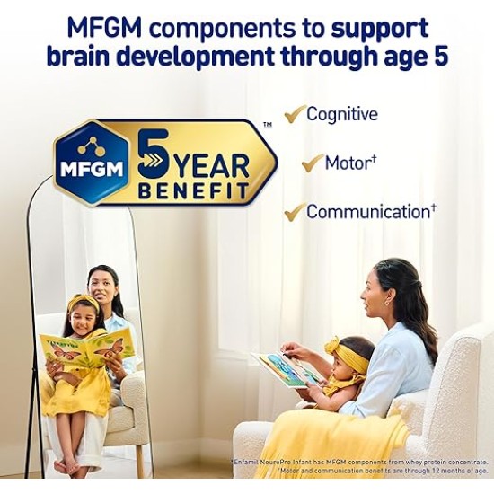 Mead Johnson NeuroPro Infant Formula Supplement, MFGM, Omega 3 DHA, 31.4 oz /890 g, 4 packs