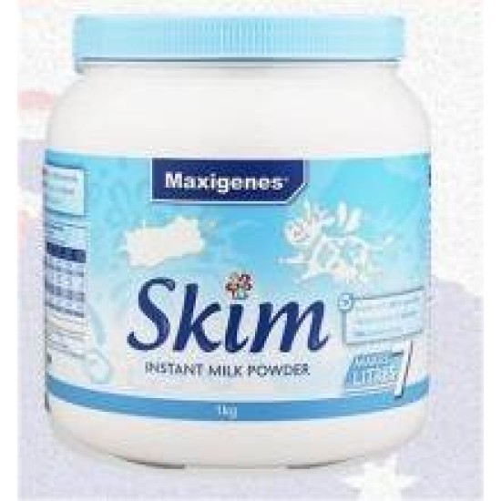 Maxigenes Blue Fat Skim High Calcium + Vitamin D Nutrition Instant Milk Powder (Free Shipping Price)