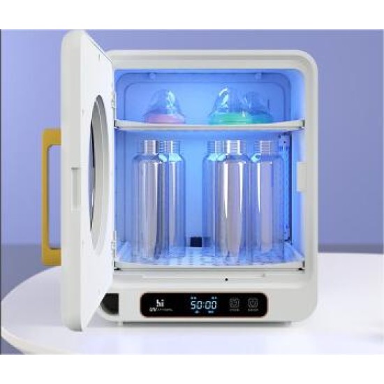 FANSLAN Bottle Sterilizer with Dryer Warm Milk UV 3-in-1 Thermostat Warm Milk Disinfection Pot Cabinet Baby Products Flagship Button + Drying + UV Disinfection